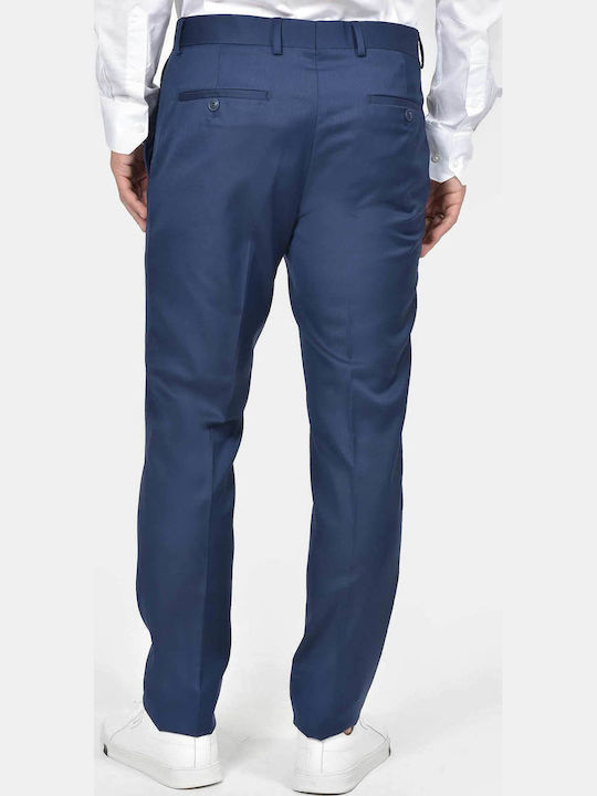 Winter Men's Suit with Slim Fit Blue