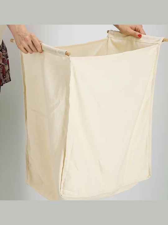 Zeller Καλάθι Απλύτων Bamboo Πτυσσόμενο με Καπάκι 53.5x33x61cm Καφέ