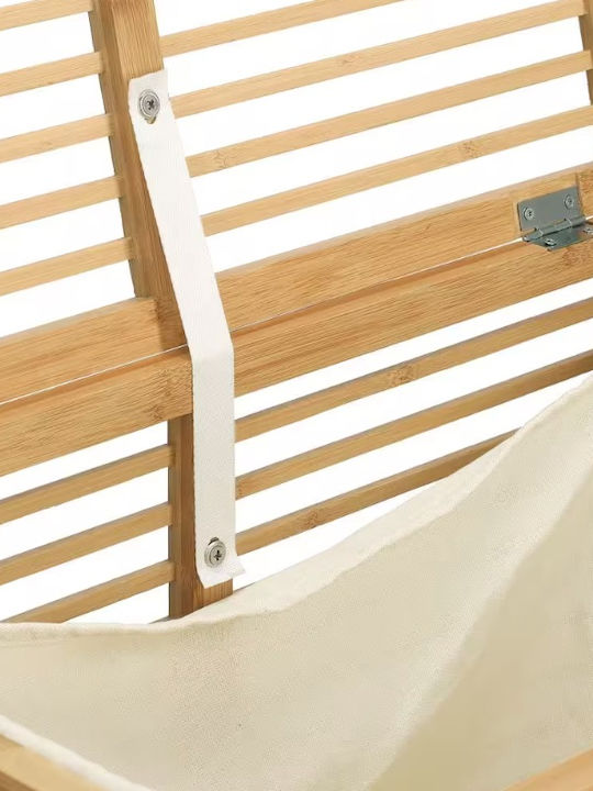 Zeller Καλάθι Απλύτων Bamboo Πτυσσόμενο με Καπάκι 53.5x33x61cm Καφέ
