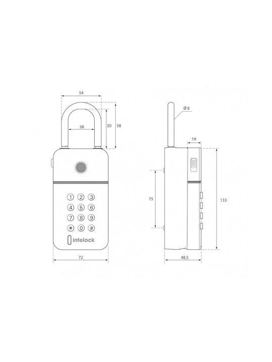 Thirard Smart Wall-mounted Combination Key Holder Metallic with Fingerprint / Keyboard