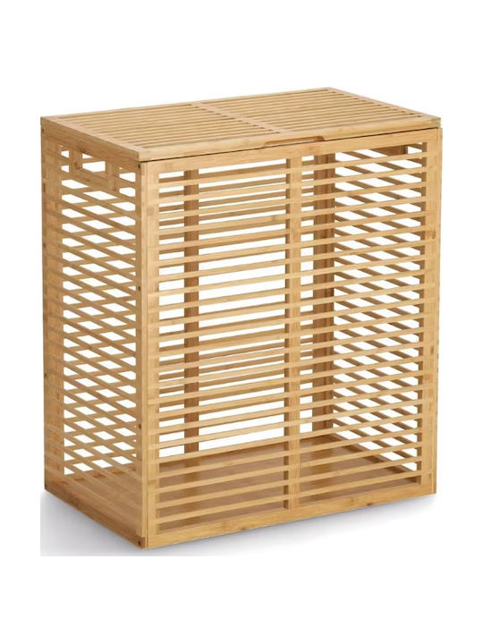 Zeller Καλάθι Απλύτων Bamboo Πτυσσόμενο με Καπάκι 53.5x33x61cm Καφέ