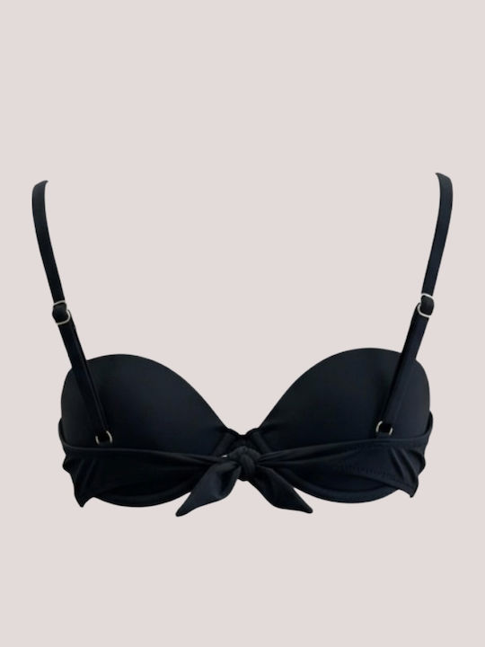 Bikini Set Push Up High Waist Black