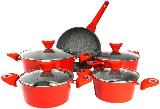 Set De Oale Din Aluminiu Cu Acoperire Interioară Din Piatră 5 Piese