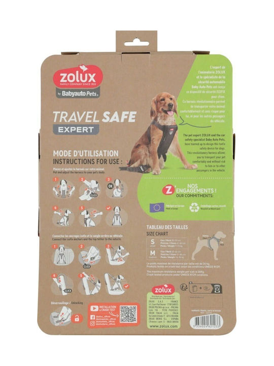 Zolux Travel Safe M Red Dog Harness