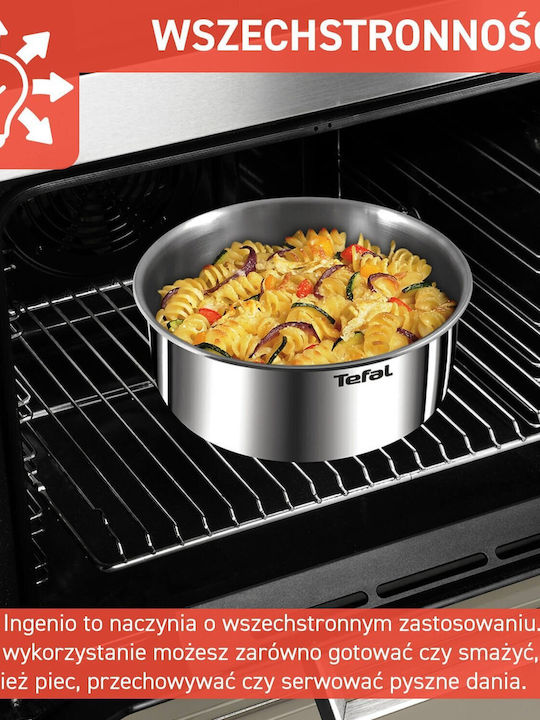 Tefal Tefal Kochgeschirr-Set aus Rostfreiem Stahl mit Antihaftbeschichtung 8-tlg