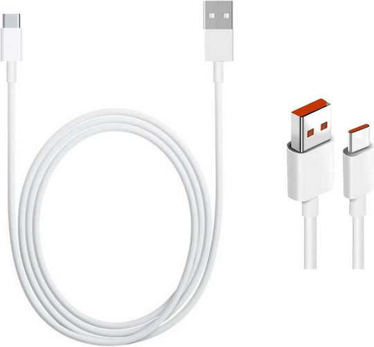 Xiaomi USB 2.0 Cable USB-C male - USB-A / USB-C 120W Λευκό 1m BHR6032GL