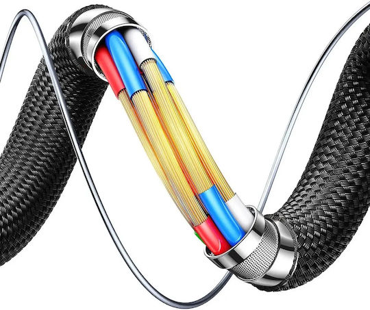 Joyroom S-A60 StarTalk LED USB 2.0 Cable USB-C male - USB-C 100W PD Μαύρο 1.2m