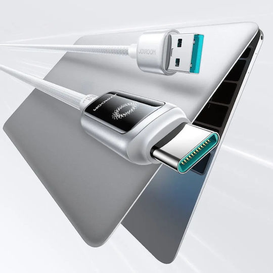 Joyroom S-A55 StarFlight USB 2.0 Cable USB-C male - USB-A 66W Λευκό 1.2m