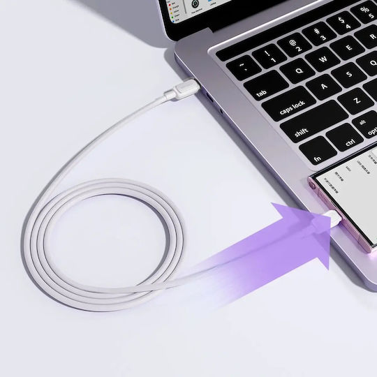 Joyroom USB 2.0 Cable USB-C male - USB-C 60W Λευκό 1.2m S-A14