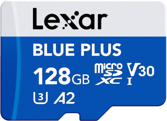 Lexar Plus SDXC 128GB Class 10 UHS-I με αντάπτορα
