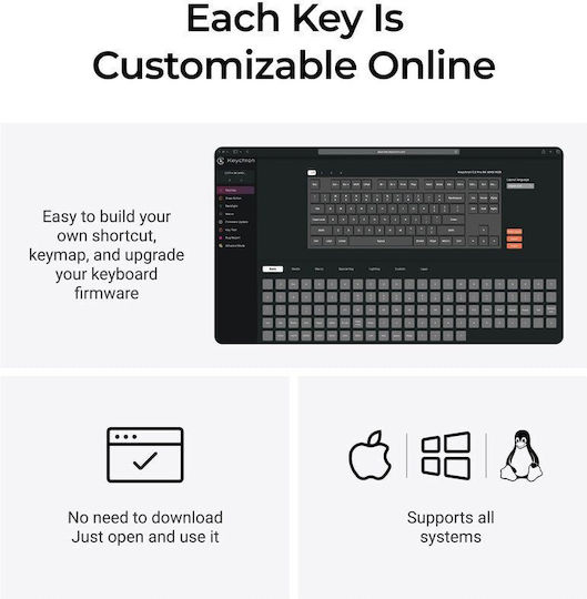 Keychron C3 Pro 8K C3PX-H3 Tastatură Mecanică Tenkeyless de Gaming cu Comutatoare Keychron Super Brown și Iluminare RGB (Engleză SUA)