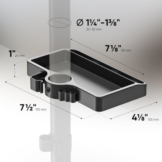 Desk Mount Acc Organizer Black A35-b Onkron