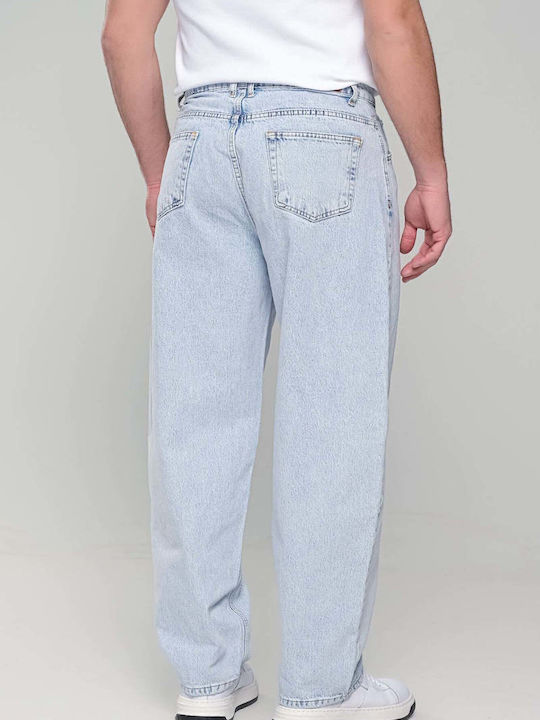 Jean Ανδρικό Παντελόνι Τζιν Ελαστικό με Loose Baggy Εφαρμογή Μπλε
