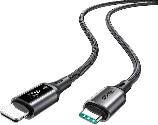 Joyroom S-A60 StarTalk USB-C zu Blitzkabel 30W Schwarzes 1,2m