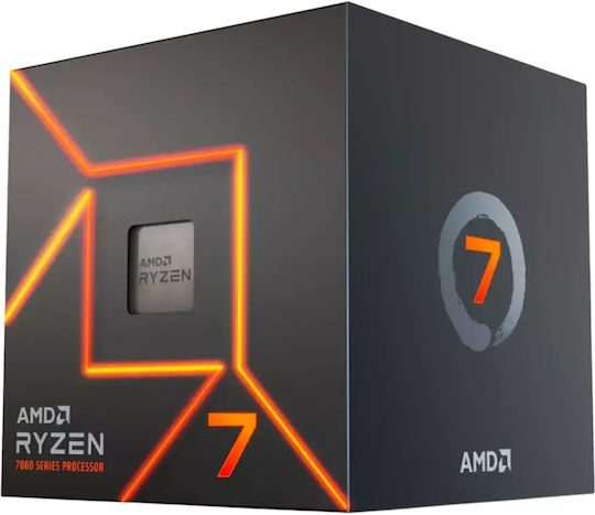 AMD Ryzen 7 7700 SR1 3.8GHz Процесор 8 Ядра за Сокет AM5 в Tray с Охладител