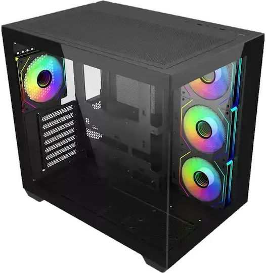 CoolerMaster Elite 681 Gaming Midi Tower Κουτί Υπολογιστή με Πλαϊνό Παράθυρο Μαύρο