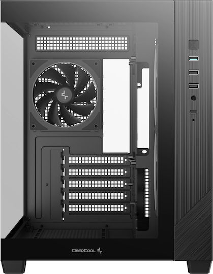 Deepcool CG330 3F Gaming Mini Tower Κουτί Υπολογιστή με Πλαϊνό Παράθυρο και ARGB Φωτισμό Μαύρο