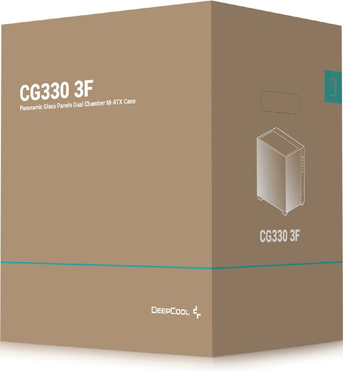 Deepcool CG330 3F Gaming Mini Tower Κουτί Υπολογιστή με Πλαϊνό Παράθυρο και ARGB Φωτισμό Μαύρο