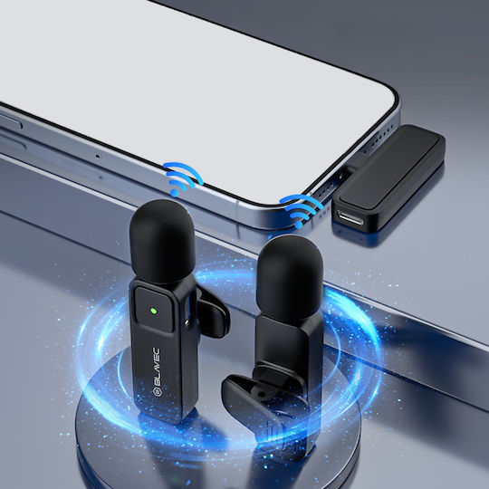 Blavec LMMK01-B Set Microfon Lavalier Wireless Clip On pentru Cameră