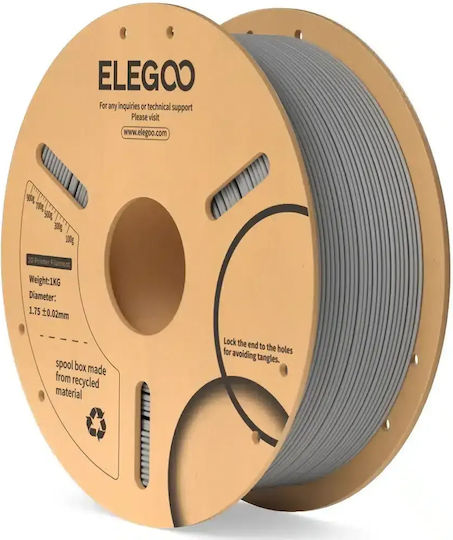 Elegoo PLA 3D Printer Filament 1.75mm Γκρι 1kg 1τμχ (Spool)