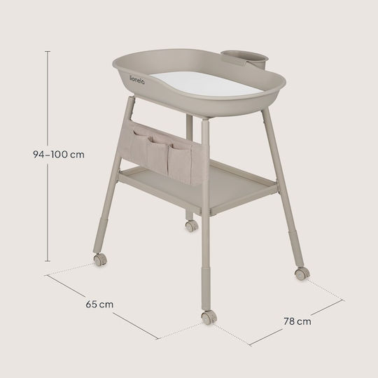 Lionelo Reisewickelauflage aus Stoff Beige Sand 78x100cm