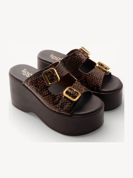 Maro Papuci Cu Toc Înalt Textură Snake Print