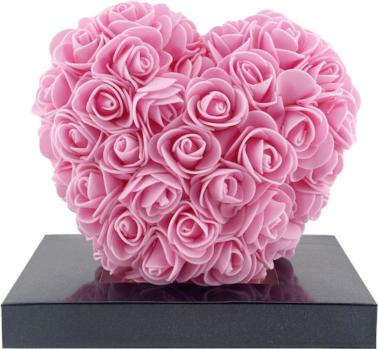 Herz Blumen Flippy Kleine Herz Schaumrosen Herz 15 X 15 X 9 Cm Transparent Box 16 X 15 X 10 Cm Rosa