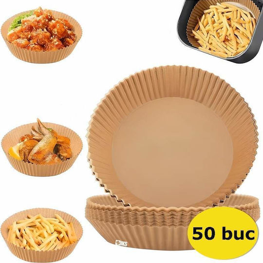 Hârtie De Copt Antiaderentă Pentru Air Fryer 50x50cm 50 Bucăți