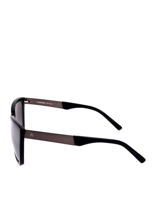 Rodenstock Γυναικεία Γυαλιά Ηλίου με Μαύρο Κοκκάλινο Σκελετό και Ασημί Καθρέφτη Φακό R3301 C