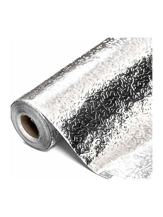 Siks Folie Autocolantă Pentru Blat De Bucătărie Pvc 60×500 Cm Rezistentă La Umiditate Și Pete Ușor De Curățat Protecție Pentru Blat Și Perete Argintie