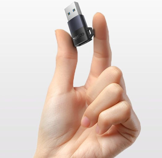 Adaptor Otg Usb 3.0 La Type-C 480mbps 18w Aliaj De Aluminiu Yesido Gri