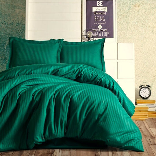 Kotonia Home Σετ Μαξιλαροθήκες με Φάσα Emerald Green 50x70εκ.