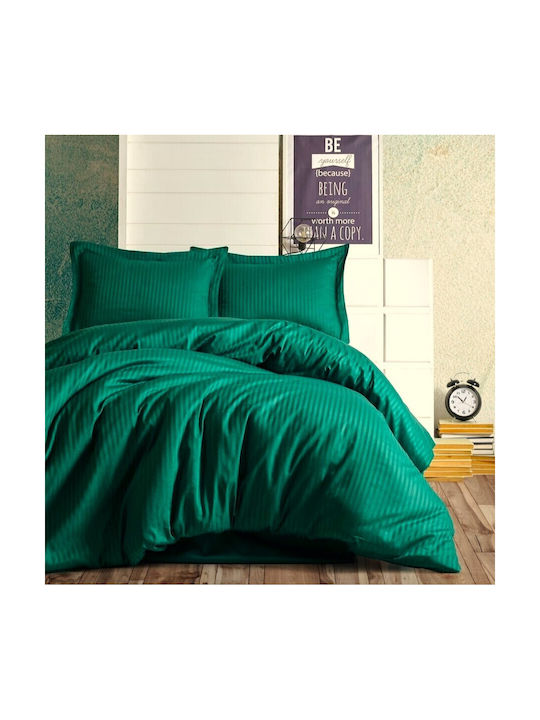 Kotonia Home Set Pillowcases with Envelope Cover Emerald Green 70x70cm