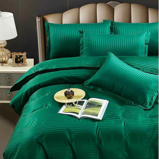 Kotonia Home Set Pillowcases with Envelope Cover Emerald Green 70x70cm