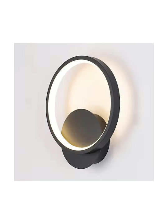 Lampa De Perete Modernă Cu LED Integrat Și Lumină Alb Natural Neagră 22.5x20x5.5cm
