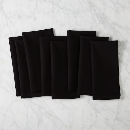 Kotonia Home Set 10 Bucăți Șervețele Din Bumbac Negru 45x45 cm