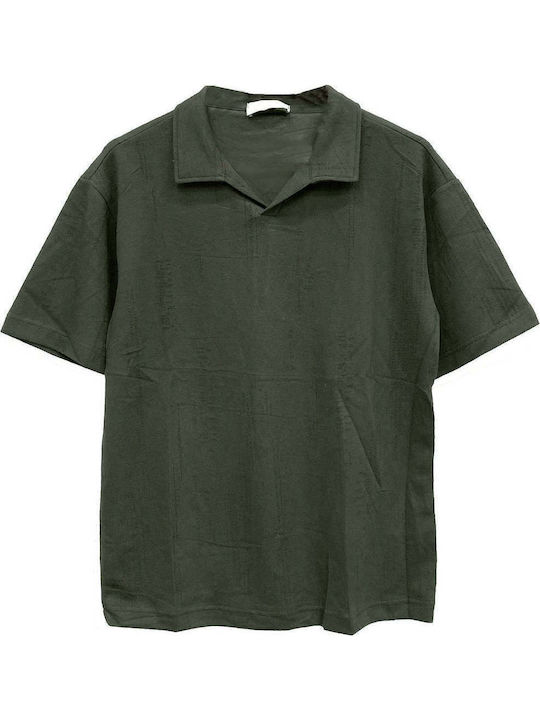 Polo Bluza Tricou Cu Mânecă Scurtă Kaki