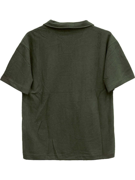 Polo Bluza Tricou Cu Mânecă Scurtă Kaki