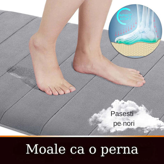 Alista Home Bath Mat AT1CT-IM1P-RS1S-DT25025/001 Gray 50x80cm Alista Home Bath Mat AT1CT-IM1P-RS1S-DT25025/001 Gray 50x80cm