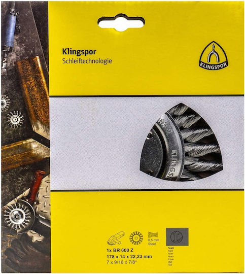 Perie Rotundă Împletită Klingspor Br 600z 178x14x22.23mm Ext 358313