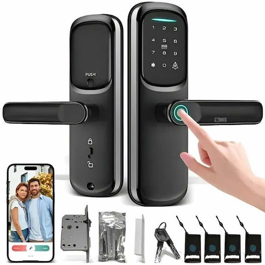 Електронна Ключалка в Цвят Черен с Bluetooth Свързаност