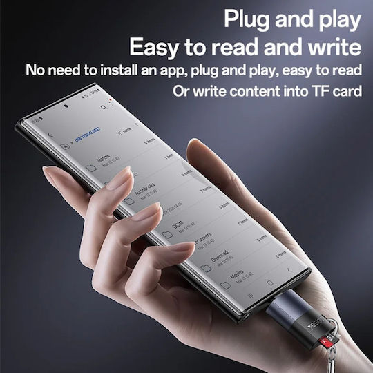 Cititor Carduri Usb Type-c La Tf 480mbps Suportă 1tb Aliaj Aluminiu Yesido Gri