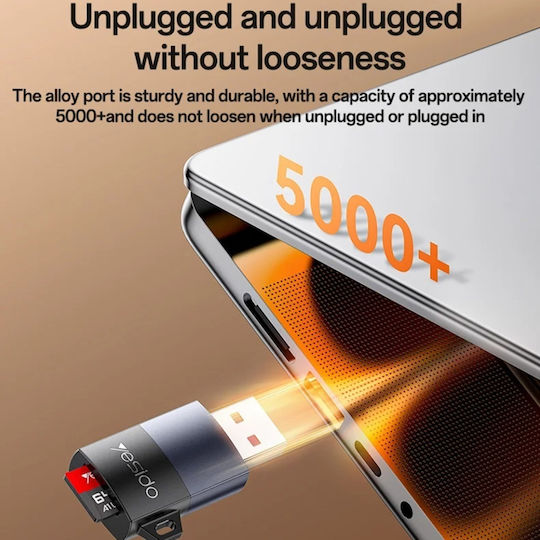Cititor Carduri Usb 3.0 Micro Sd Tf 5gbps Aluminiu Yesido Gri