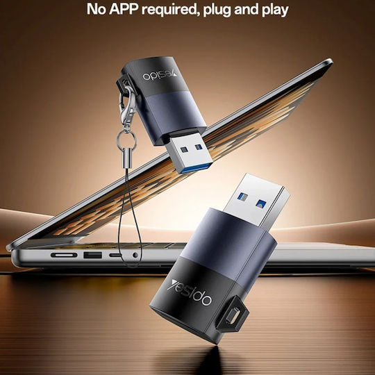 Cititor Carduri Usb 3.0 Micro Sd Tf 5gbps Aluminiu Yesido Gri