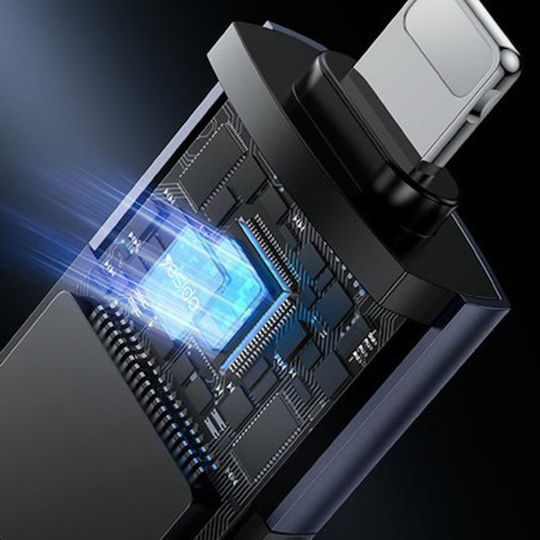 Lightning Към MicroSD Адаптер TF Кард Рийдър 480Mbps Алуминиева Сплав Yesido Сив