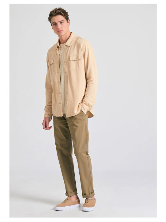Trousers Chino Elastic in Regular Fit Khaki