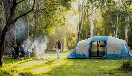 OZtrail Tasman Dome 10P Cort De Camping De Vară Tip Tunel Cu Dublu Material Pentru 10 Persoane 565x240x195cm