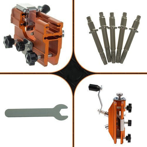 Manual Chainsaw Chain Sharpener Zola 4 Stone Blades Included 10 X 5.5 X 6.5 Cm