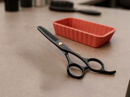 Foarfece de Tuns Subțiere Zola 28 Dinți Grease 17 X 5 Cm Negre