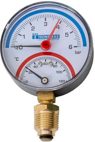 Radial Thermomanometer 1/2" 6 Bar 8mm Dial Z-tools Ext 10540013